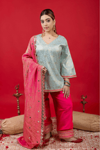 NEELAMBARI FARSHI SET