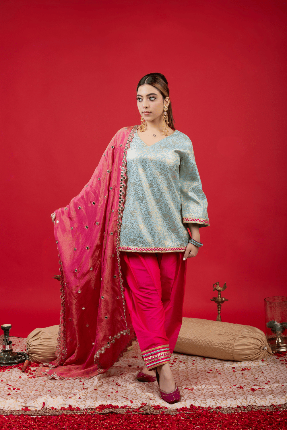 NEELAMBARI FARSHI SET