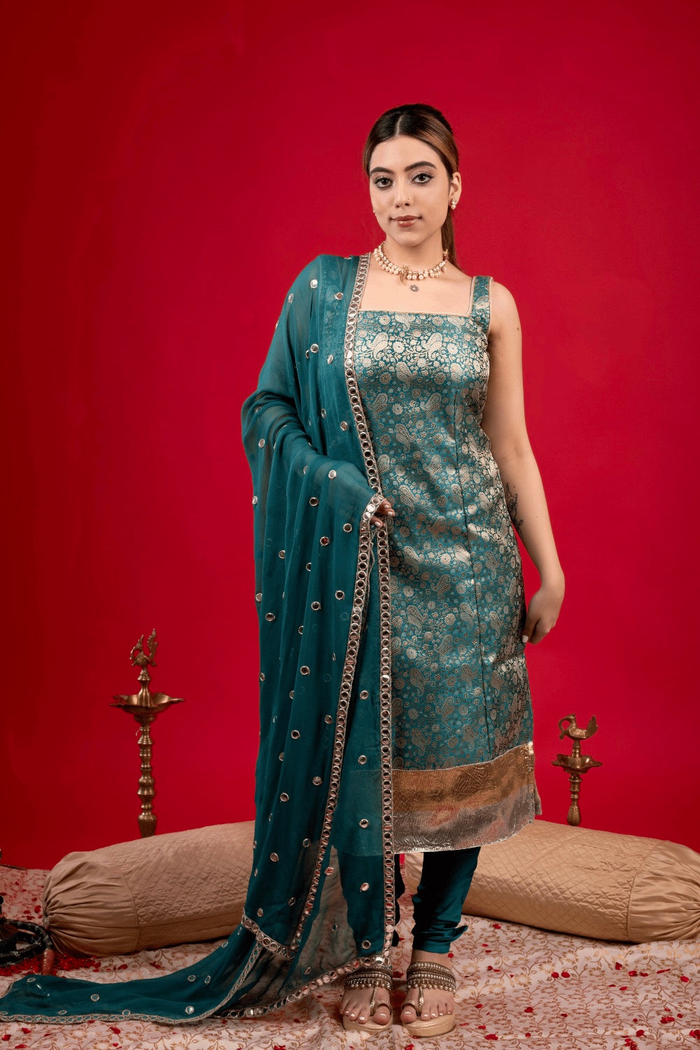 MORNI BODYCON SUIT & CHURIDAR SET