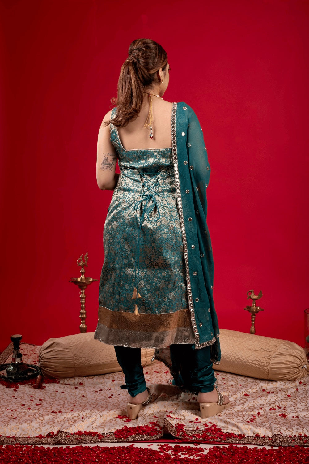 MORNI BODYCON SUIT & CHURIDAR SET
