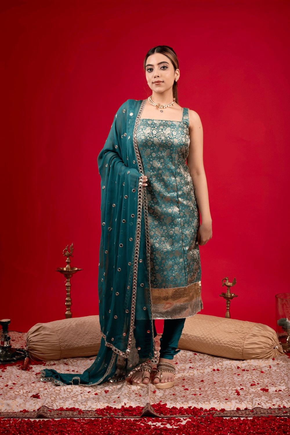 MORNI BODYCON SUIT & CHURIDAR SET