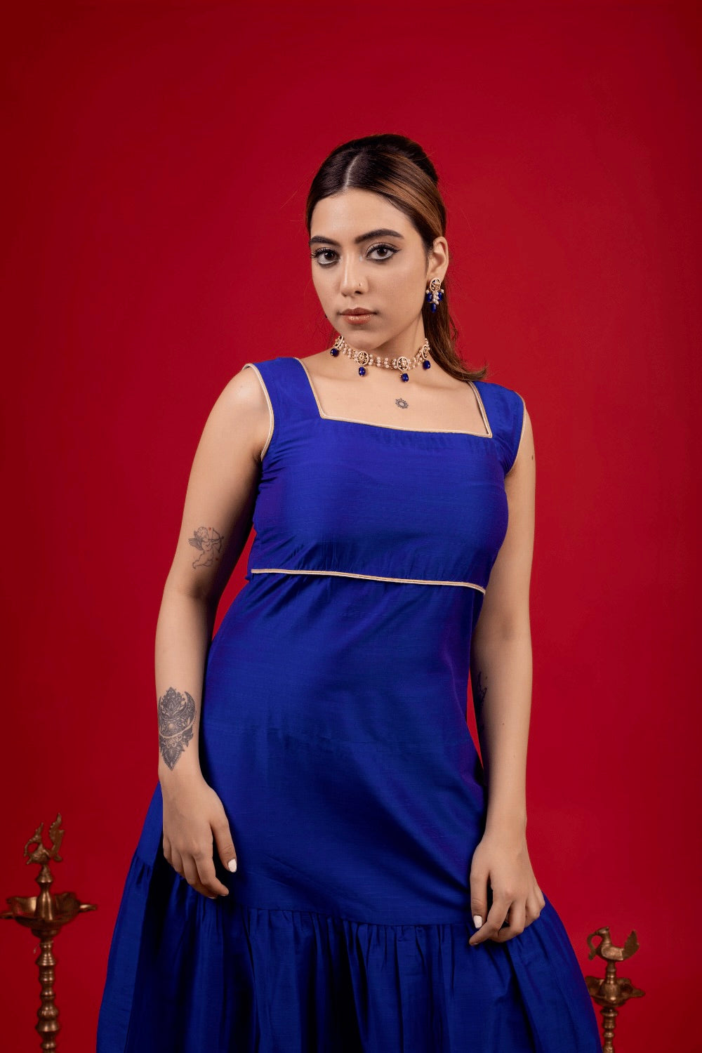SAIBA NEEL CAPE DRESS