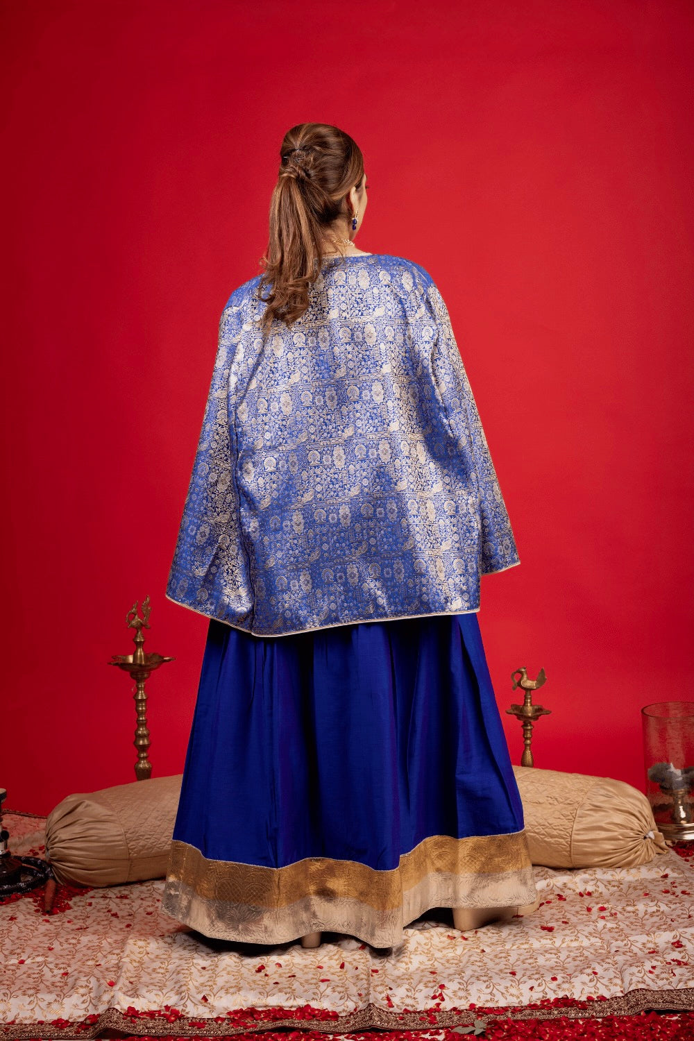SAIBA NEEL CAPE DRESS