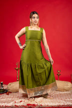 SAIBA MEHNDI CAPE DRESS